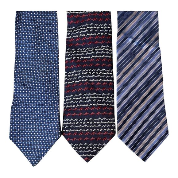 Brooks Brothers Makers Alfani Josh Bach Men’s Ties 3 Silk Neckties Brand Name - Picture 2 of 4